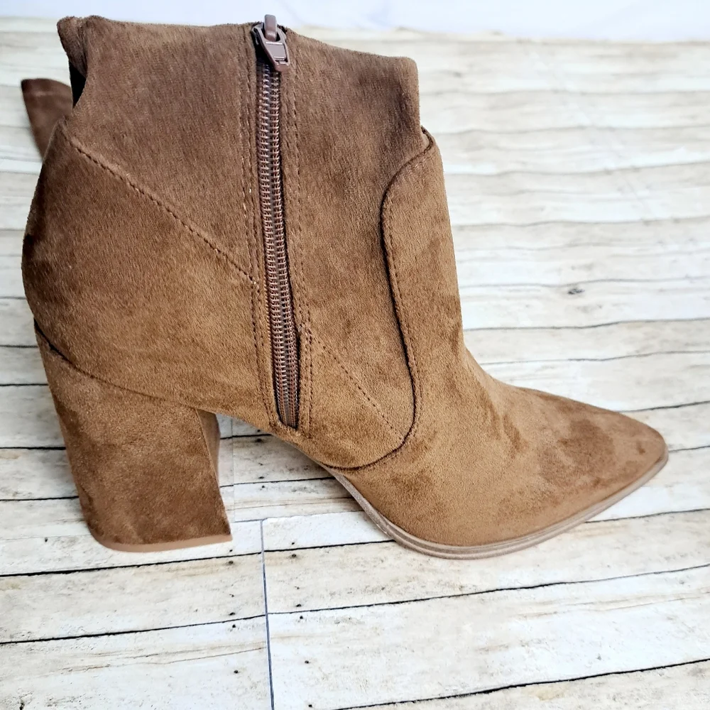 Steve Madden Women's Tava Brown Faux Suade Over The Knee Heel Boots Sz 10M